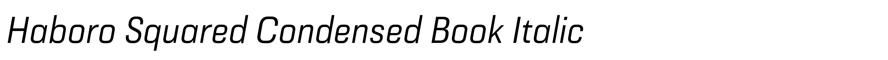 Haboro Squared Condensed Book Italic